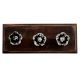 Black Daffodils Ceramic Etched Wooden Hooks